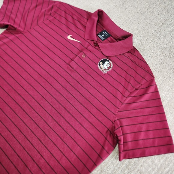 Florida State Seminoles Polo Shirt Men Medium Nike Dri Fit Performance Quick Dry - Picture 1 of 11